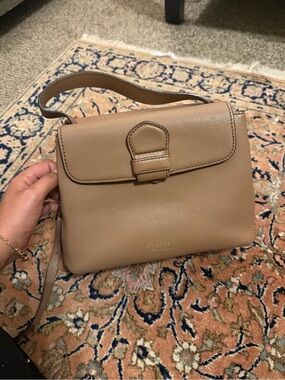 Tan Leather Crossbody Shoulder Bag